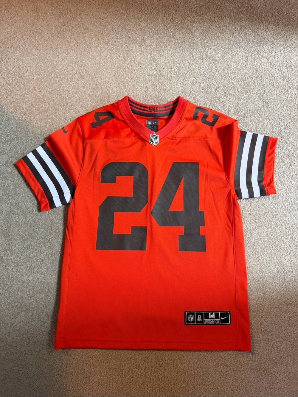 Nike Kids Orange & Brown #24 Football Jersey